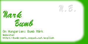 mark bumb business card